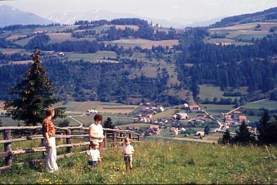 Umgebung von Pertersdorf,mit Blick aufs Dorf.